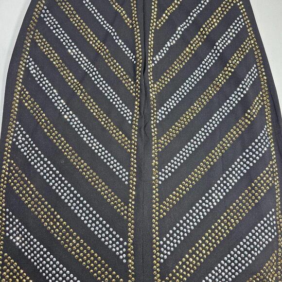 Carmen Marc Valvo Black and Gold Sequin Dress Size Small - Picture 9 of 12